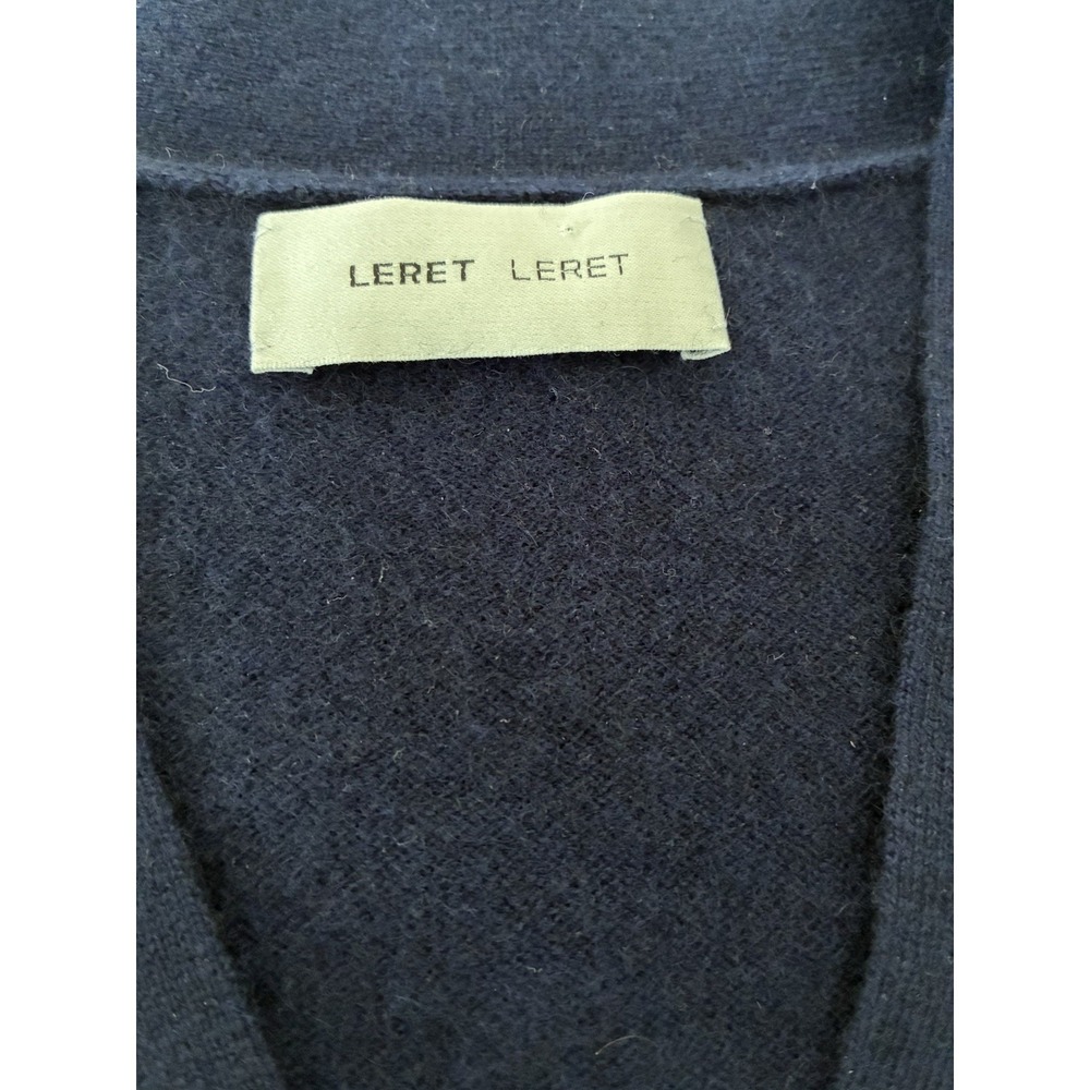LERET LERET No. 90 Navy Cardigan Sweater Mongolian Cashmere Limited Edition XXS - Picture 10 of 14